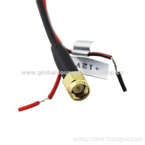 Strong Car Active Antennas for Digital TV Boxes, with VHF/UHF, Brass Connector, Stickers